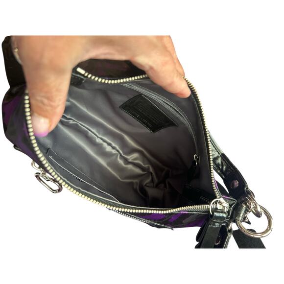 Coach Poppy Purple Leopard Print Crossbodt and Wristlet - Picture 10 of 15